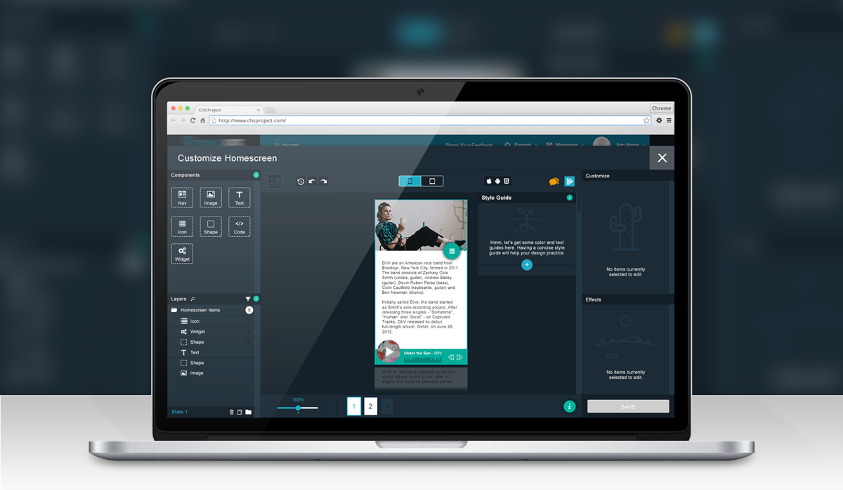 Bizness Apps (now Buildfire) — Mobile App Builder – Customize Homescreen