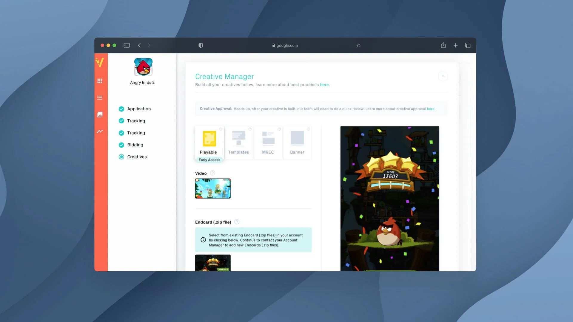 Vungle (now Liftoff) — Creative Manager & Playable Upload